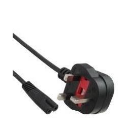 Inline UK Network Cable NC-202 1,8 m nero (BS 1363/A, IEC C7, 3-pin)