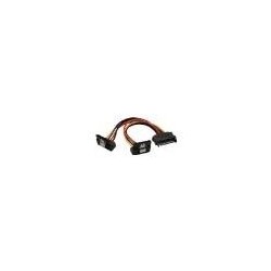 InLine SATA Strom-Y-Kabel SATA gewinkelt - 0,15m