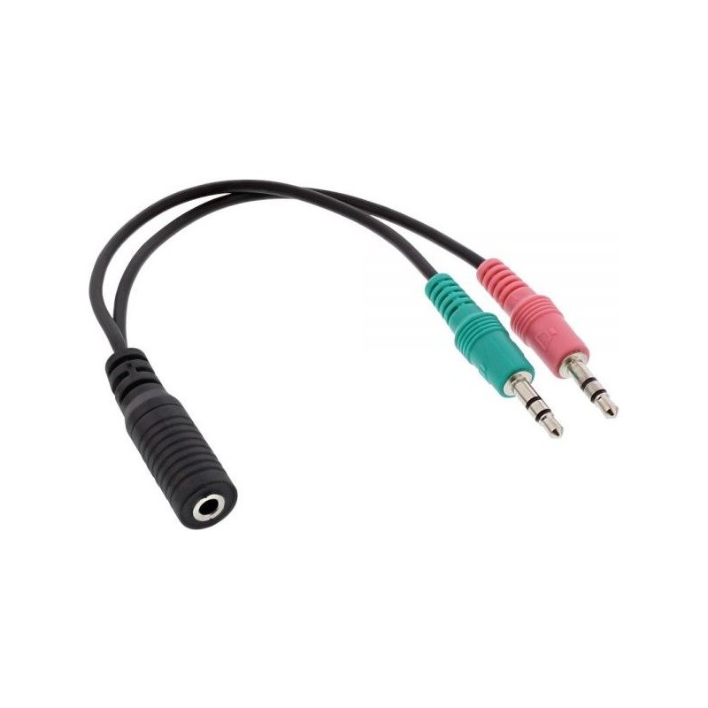 0.15m, 3.5mm/2x3.5mm 0.15m 2 x 3.5mm 3.5mm Schwarz Audio-Kabel (99312