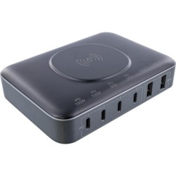 InLine Qi Powerstation Multiport, Netzteil, Ladeger&Atilde;&curren;t 4x USB Typ-C