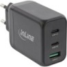 InLine USB PD Netzteil, GaN Ladeger&Atilde;&curren;t, 3-Port Dual USB-C + USB-A, 