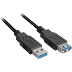 Sharkoon USB 3.0 USB forl&Atilde;&brvbar;ngerkabel 1m Sort