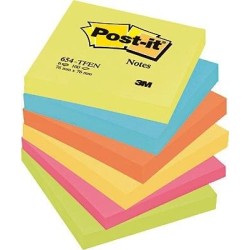 Foglietti riposizionabili Post-it&reg; Notes Energy 76x76 mm neon assort