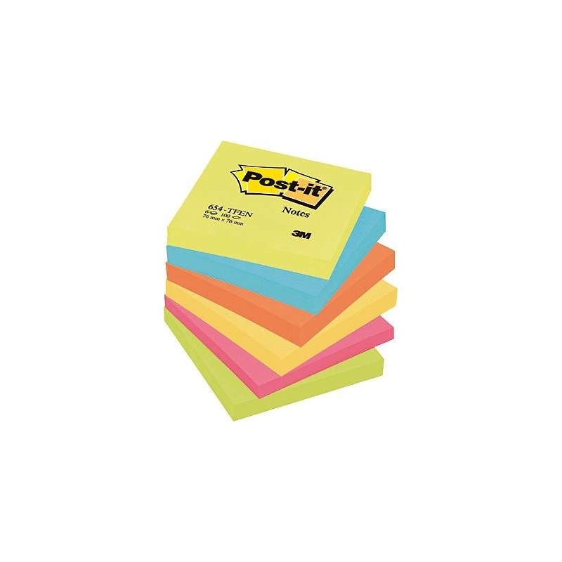 Foglietti riposizionabili Post-it&reg; Notes Energy 76x76 mm neon assort