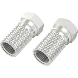 Hama 7mm F-Plug Screw-On Connectors 2-Pack