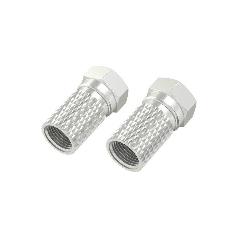 Hama 7mm F-Plug Screw-On Connectors 2-Pack