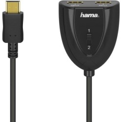 Hama Sdoppiatore Manuale HDMI M/2 HDMI F, connettori dorati, compatib