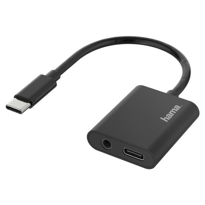 Hama USB Type-C Male to 3.5mm Jack Female &amp; USB-C Female Adapter