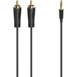 Hama 3.5mm Jack Plug to 2x RCA Plugs, Gold-plated, 1.5 Metre