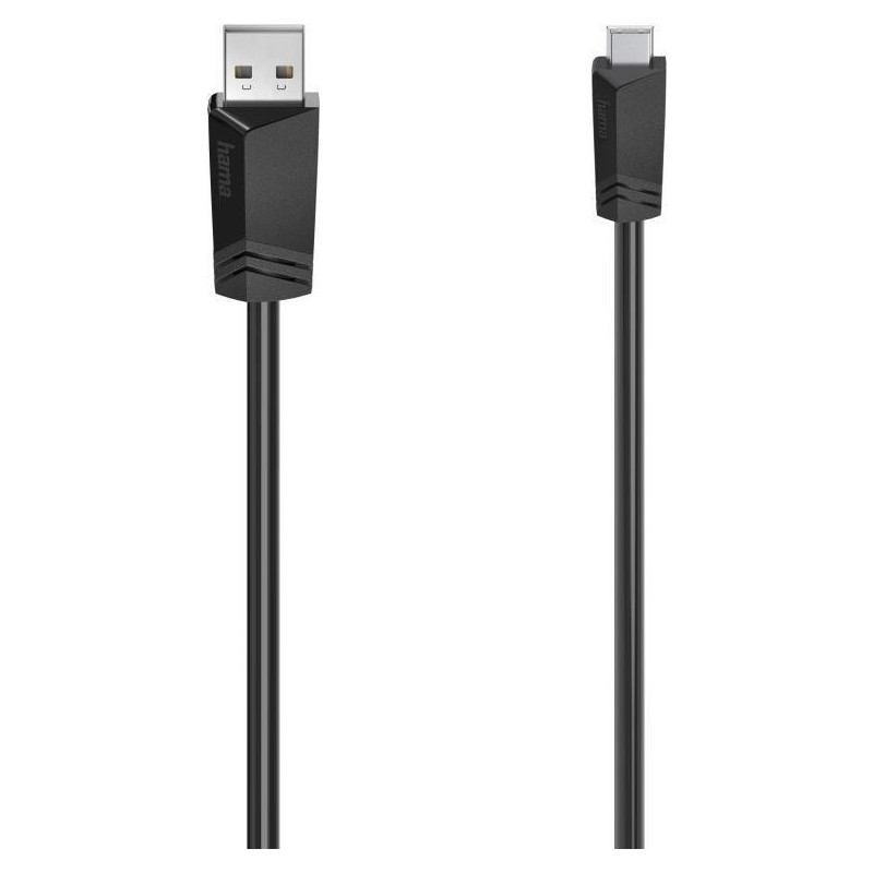 Hama Mini USB Cable, USB-A Male to USB Mini B Male, USB 2.0, 0.75 Met