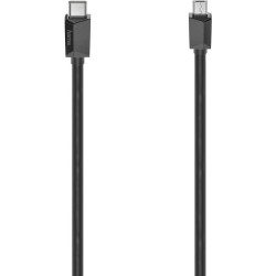 Hama USB-C Male to Micro USB Male, USB 2.0, 0.75 Metre, Black