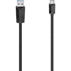 Hama USB-A to USB-C Cable, USB 3.2 Gen1, 3 Metre, Black