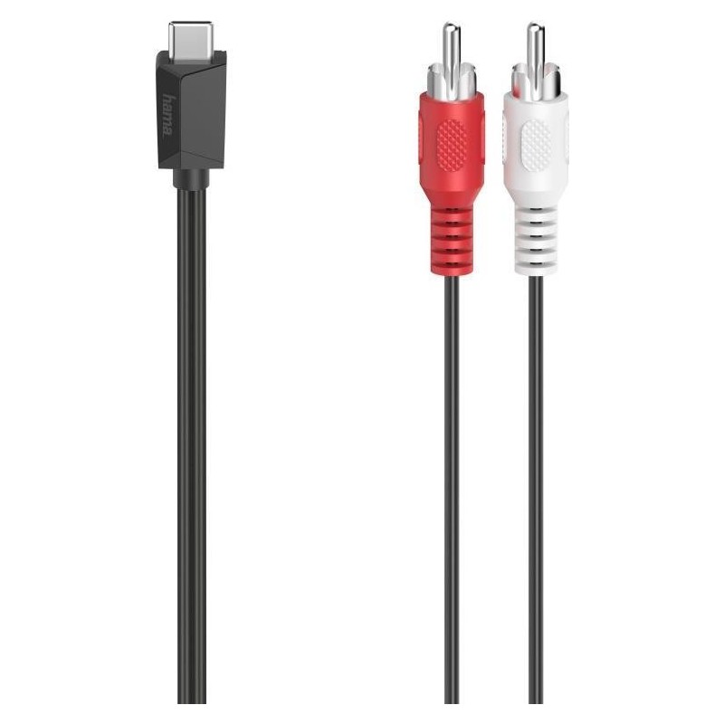 Hama USB Type-C to 2x RCA Plugs, 1.5 Metre