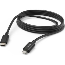 Hama Charging/Data USB-C to Lightning Cable, 480Mbps, 3 Metre, Black