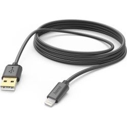 Hama Charging/Data USB-A to Lightning Cable, 480Mbps, 3 Metre, Black