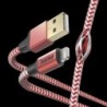 Hama Reflective Charging USB-A to Lightning Cable, 480Mbps, Nylon She