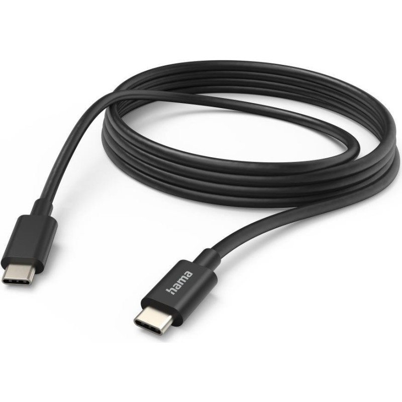 Hama USB-C to USB-C Quick Charging Cable, USB 2.0, 3 Metre, Black