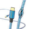 Hama Reflective USB-A to USB-C Quick Charging Cable, USB 2.0, Nylon S