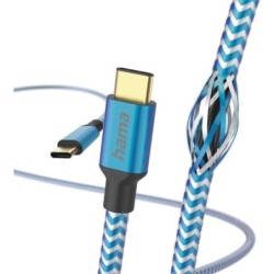 Hama Reflective USB-C to USB-C Quick Charging Cable, USB 2.0, Nylon S