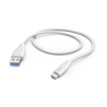 Hama USB-A to USB-C Quick Charging Cable, USB 2.0, 1.5 Metre, White