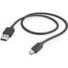 Hama USB-A to Micro USB Quick Charging Cable, USB 2.0, 1 Metre, Black