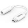 Hama USB Type-C Male to 3.5mm Jack Female Adapter, White