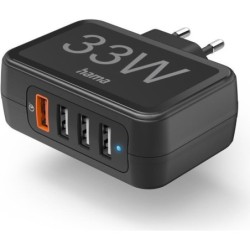 • Caricabatterie rapido per il collegamento tramite presa europea • Ricarica tramite 1x USB-C, 3x USB-A • Potenza di rica