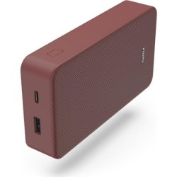 Hama Colour 20 Red 20000mAh Fast Charge Powerbank, USB-A &amp; USB-C, LED