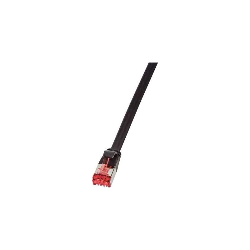 LogiLink SlimLine CAT 6a U/FTP, PiMF 25cm Patchkabel Sort