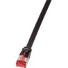 LogiLink SlimLine CAT 6a U/FTP, PiMF 25cm Patchkabel Sort