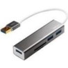 LogiLink USB 3.0 3-Port Hub Card Reader Hub 3 porte USB