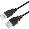 LogiLink USB 2.0 USB forl&Atilde;&brvbar;ngerkabel 3m Sort