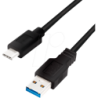 LogiLink USB 3.2 Gen 1 USB Type-C kabel 15cm Sort