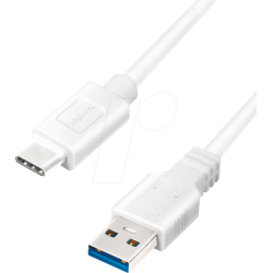 LogiLink USB 3.2 Gen 1 USB Type-C kabel 15cm Hvid