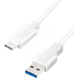 LogiLink USB 3.2 Gen 1 USB Type-C kabel 50cm Hvid