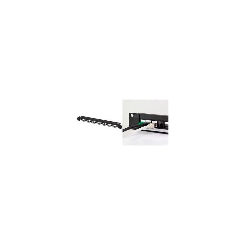 NWSZ Patchpanel Keystone Modul 1U 24-Port Black LogiLink