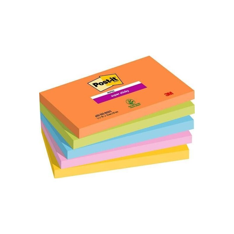 Foglietti Post-it&reg; Super Sticky Boost - conf. 5 blocchetti da 90 ff 