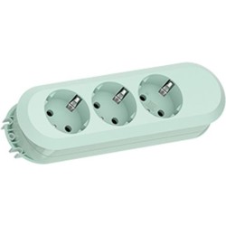 Bachmann Steckdosenleiste SMART 3-fach, Mint Green, 1,5m, ohne Schalt