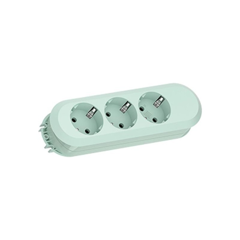 Bachmann Steckdosenleiste SMART 3-fach, Mint Green, 1,5m, ohne Schalt