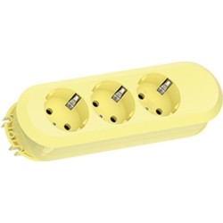 Bachmann Steckdosenleiste SMART 3-fach, Lemon Yellow, 1,5m, ohne Scha