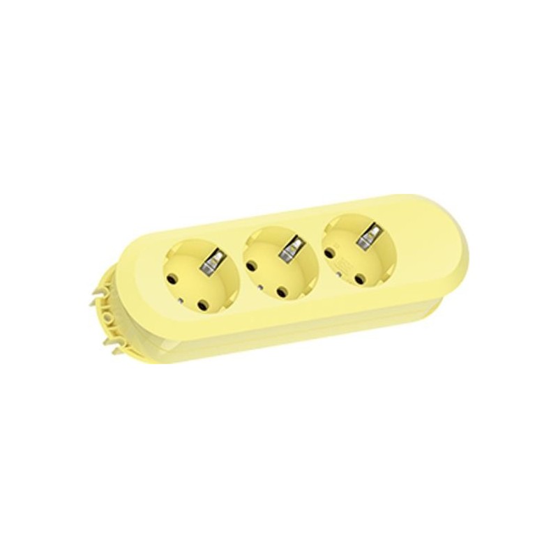 Bachmann Steckdosenleiste SMART 3-fach, Lemon Yellow, 1,5m, ohne Scha