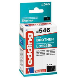 cartuccia per stampante edding EDD-546 nera compatibile con Brother L