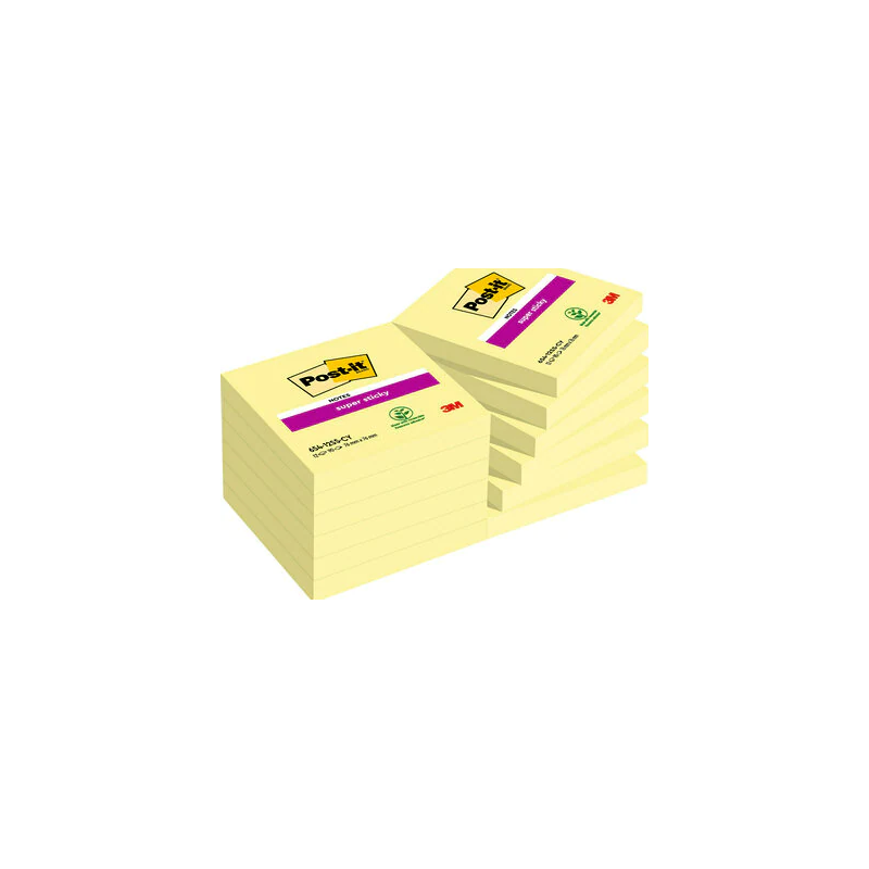 Foglietti riposizionabili Super Sticky Notes Post-it&reg; Giallo Canary 