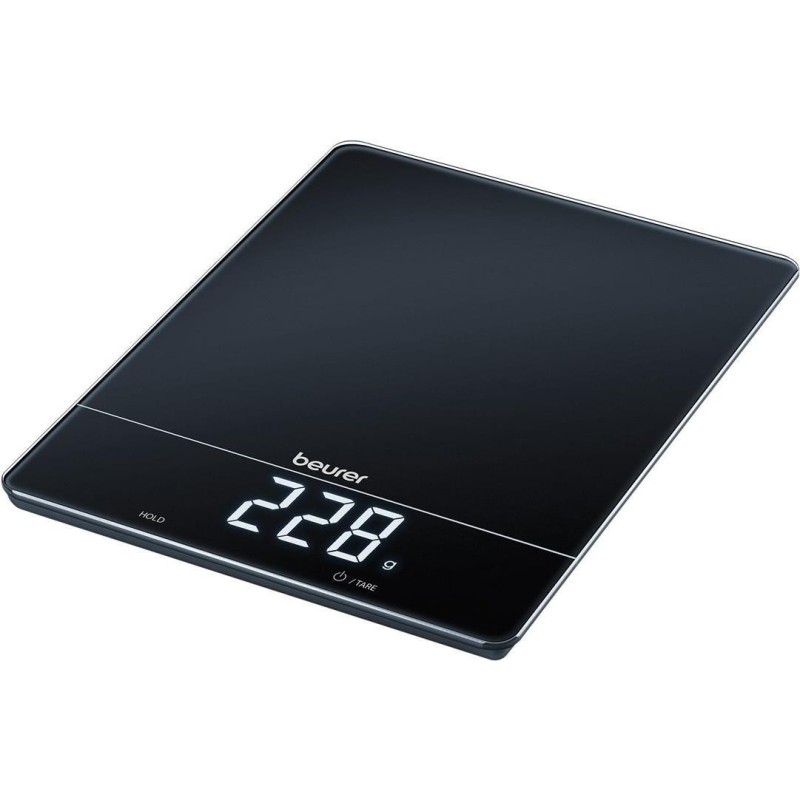 BEURER BLACK GLASS XL KITCHEN SCALES