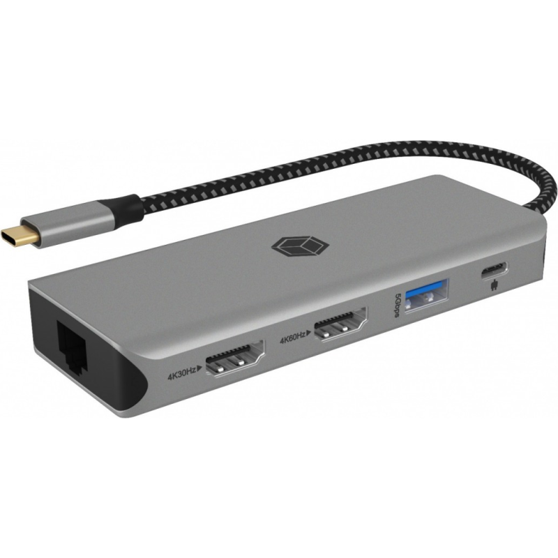 ICY BOX DockingStation 100W PD USB-C 2xHDMI/DP/3xUSB-A/RJ45/SD/microSD