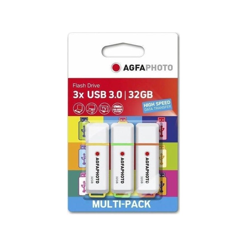 AgfaPhoto USB 3.2 Gen 1 32GB Color Mix MP3