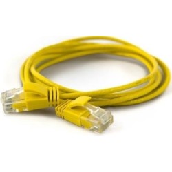 Wantec wW Patchkabel CAT6A (rund 2,8mm) UTP gelb 1,0m (7285)