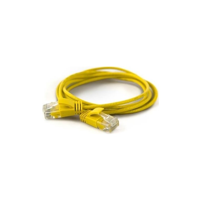 Wantec wW Patchkabel CAT6A (rund 2,8mm) UTP gelb 1,0m (7285)