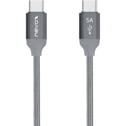 Nevox USB Type C zu Type C USB 2.0 Kabel 20V/5A (100W) Emark IC 1M si