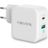 Nevox 65W USB - C Power Delivery (PD) + QC3.0 Ladeger&auml;t GaN, Weiss